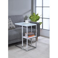 Coaster Furniture 904018 1-shelf Accent Table Chrome and White